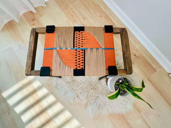 Mid-Century Modern Style Handmade Entryway Bench