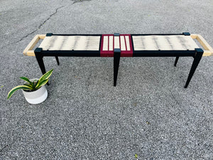 Mid-Century Modern Style Handmade Entryway Bench