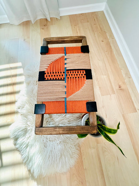 Mid-Century Modern Style Handmade Entryway Bench