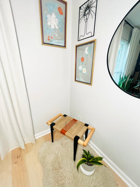 Mid-Century Modern Style Handmade Entryway Bench