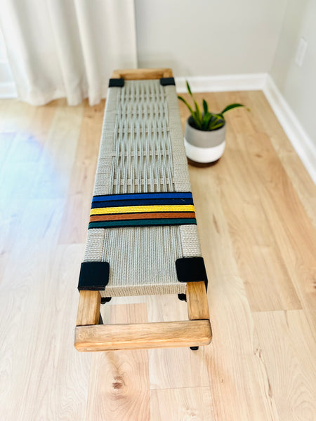 Mid-Century Modern Style Handmade Entryway Bench