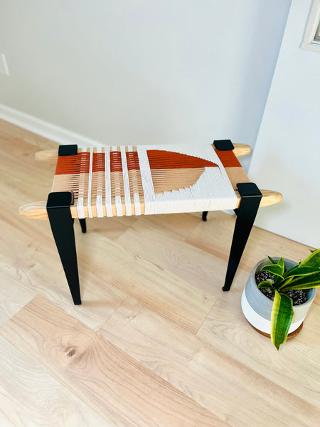 Mid-Century Modern Style Handmade Entryway Bench