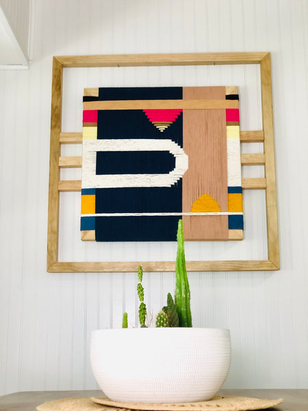 Mid-Century Modern Woven Wall Art ║Handcrafted Wall Decor