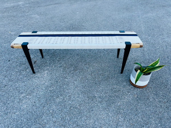 Mid-Century Modern Style Handmade Entryway Bench