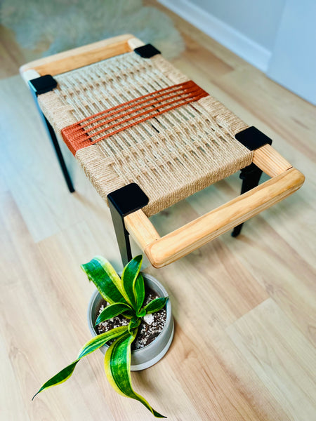 Mid-Century Modern Style Handmade Entryway Bench