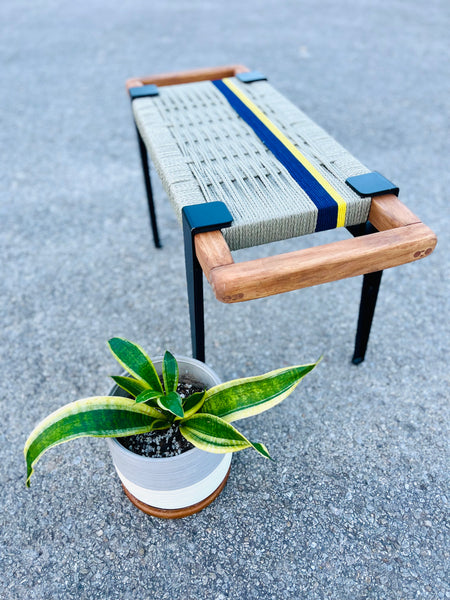 Mid-Century Modern Style Handmade Entryway Bench