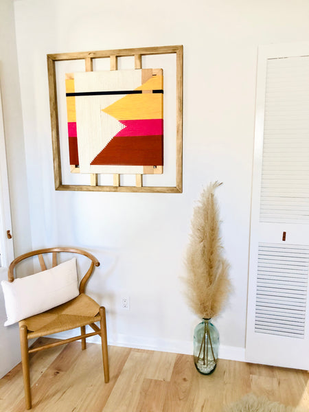 Mid-Century Modern Woven Wall Art ║Handcrafted Wall Decor